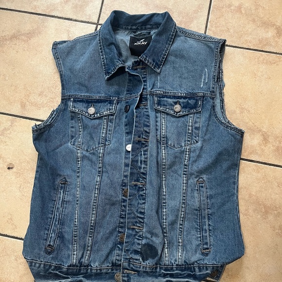 X-ray Denim sleeveless Jacket size XL - Picture 1 of 3